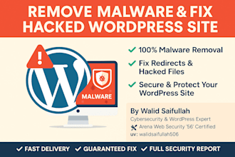 remove malware and fix your hacked wordpress website