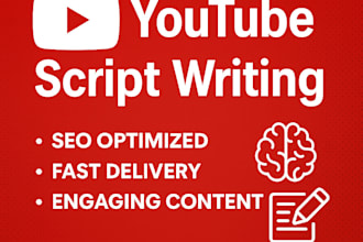 write engaging and SEO optimized youtube video scripts
