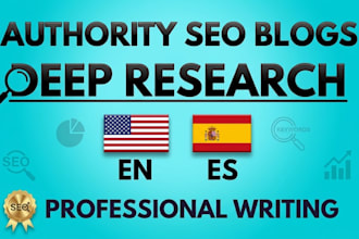 write authority SEO blog posts based on deep research