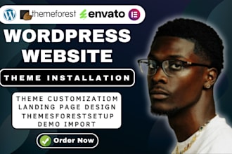 install wordpress theme and customize themeforest or envato elements demo import