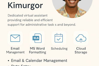 be your reliable virtual assistant and admin support