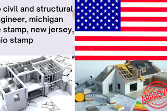do civil and structural engineer, michigan pe stamp, new jersey, ohio stamp
