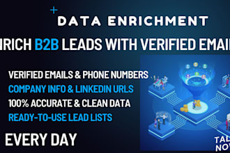 enrich b2b leads with verified emails and company info