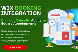 set up wix booking integration using calendly, acuity, square appointments