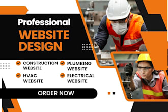 design construction website handyman hvac solar roofing website plumbing website