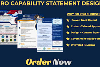 design a powerful and professional capability statement to win contracts