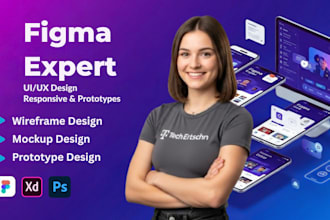 create responsive figma ui ux design mobile app web layout user interface