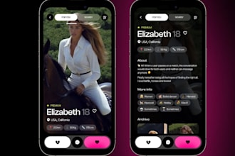 develop live streaming app, dating app, social media app, chat app