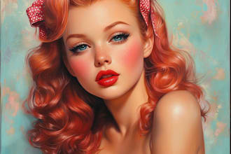 draw a pin up girl and pin up girl