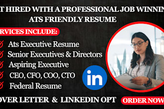 write a professional resume cover letter and optimize linkedin to get hired