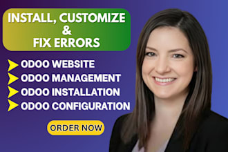 design custom odoo website, redesign odoo website or fix error in odoo website