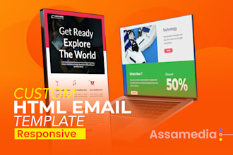 custom html email template, newsletters, responsive email marketing