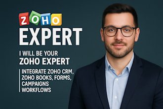be your zoho expert integrate zoho crm zoho books  forms campaigns workflows