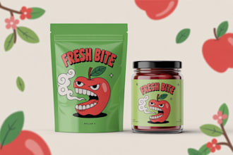 design unique cannabis packaging, label, pouch, mylar bag, box design