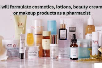 formulate cosmetics, lotions, beauty creams or makeup products as a pharmacist