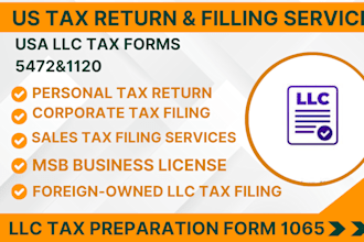 do US tax return llc tax personal corporate llc US tax filing, ein,boi report