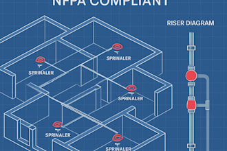 draft 13d 13r fire sprinkler system plans for permit approval