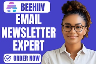 setup substack beehiiv account landing page design ai newsletter template design