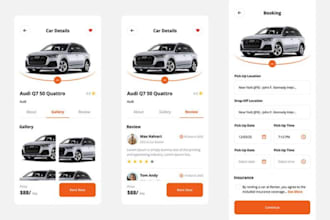 design taxi booking ui ux car rental app transportation mobile ui ux design
