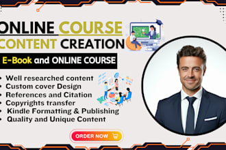 create online course content, course curriculum, lesson plan, course creation