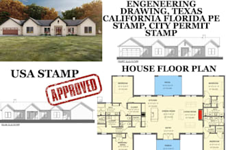 usa digital stamp for architectural drawing califonia florida city permit