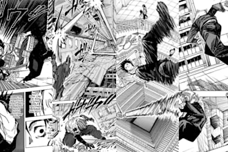 draw professional comic book illustrations characters and webtoon art
