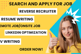 reverse recruit,job search,apply for job application, resume writing, remote job