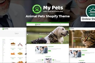 design or redesign a professional pet shopify store pet care website
