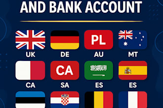 do company registration, vat and bank account for uk,germany,poland australia,eu