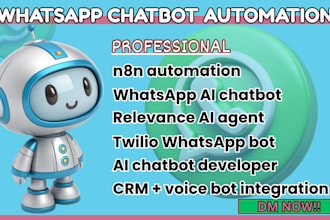 build advanced whatsapp ai chatbots using relevance ai n8n twilio automation