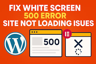 fix white screen, 500 error and site not loading issues