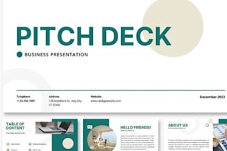 design, craft corporate powerpoint decks and investor ready reports