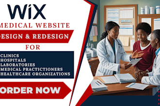 design medical website, healthcare, dental, clinic, doctor, hospital wix website