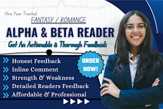 alpha, beta read your fantasy novel, romance manuscript, ya sensitive reader