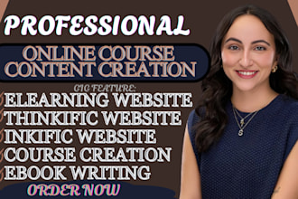 create ebook online course, lesson plan, online course creation, content writing