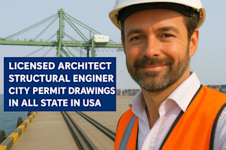 licensed architect structural engineer,city permit drawings in all state in USA