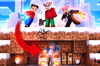 custom minecraft youtube thumbnails that get clicks