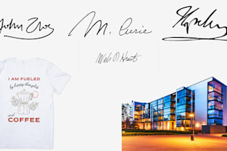 design 5 luxury signature, handwritten, email, photography, real estate logo