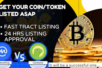 get your token listed on coinmarketcap, coingecko, lbank, and mexc with expert