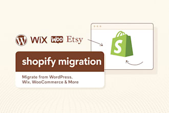 migrate wordpress, wix store transfer, or any CRM website to shopify