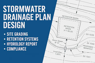 create a site specific drainage layout and grading plan