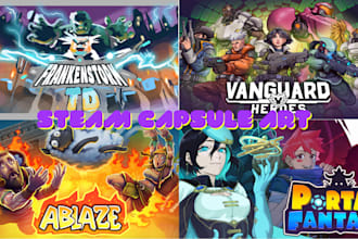 do game banner steam capsule art game ui game poster logo game art steam graphic