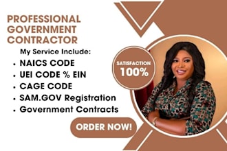 obtain cage code, uei, wosb, dbe for government contracts on sam gov