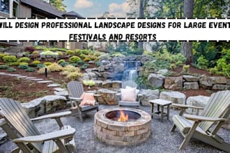 deign  professional landscape designs for large  events, festivals and  resorts
