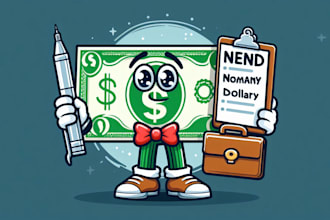 create an awesome dollar money mascot logo design for your business in 12 hours