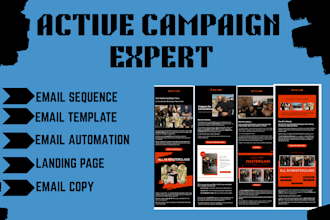 setup and manage activecampaign email campaigns and automation