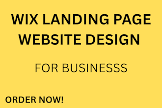 design a wix landing page  for business