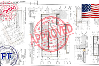 review sign and stamp architectural drawing house plan floor plan city permit
