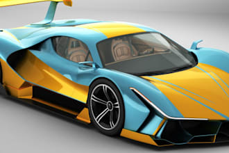 remodel 3d sportcar,racing part,car bodywork,dnd car sculpture,blender,fivem car
