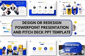 design or redesign powerpoint presentation and pitch deck ppt template